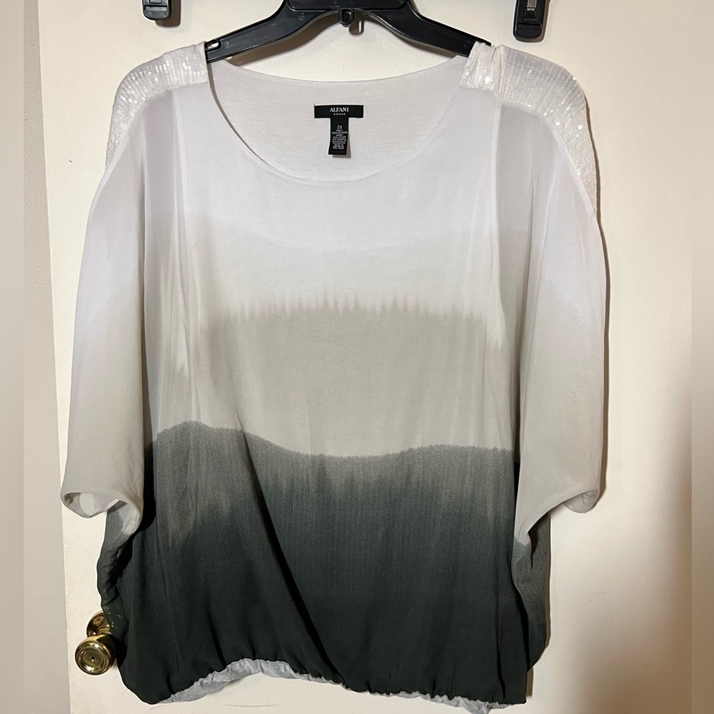 Alfani sequin accent shirt plus size 2x